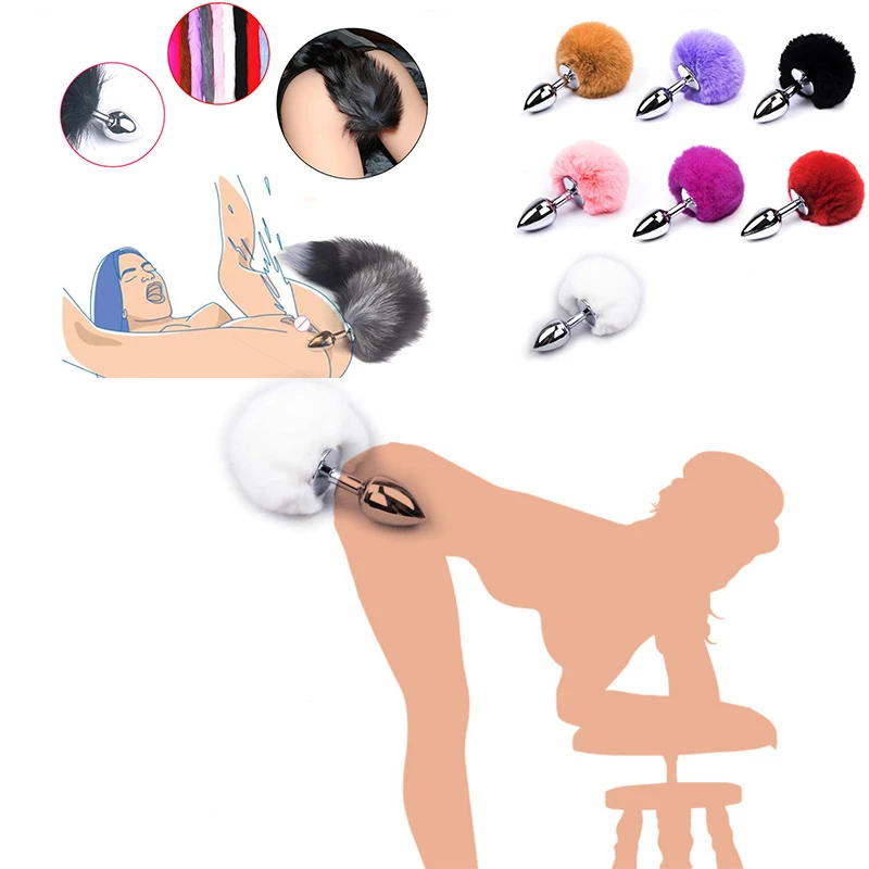 7 Color Anal Plug Smooth Touch Fox Tail For Adults Cosplay Butt Plug Erotic Adults Game Sex Toys For Couples Gay Butt Plug 18+