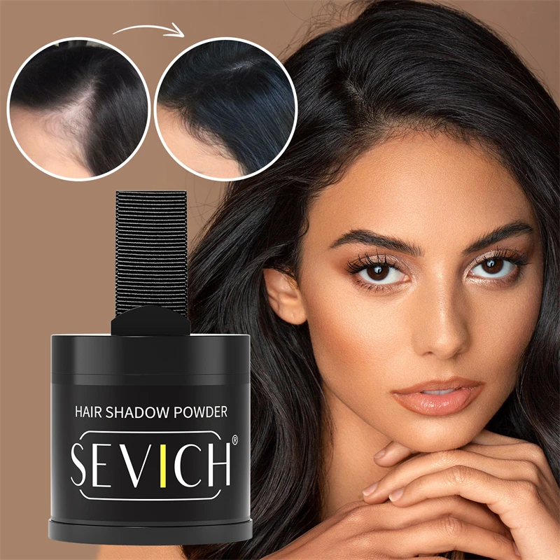 Sevich 10g Hairline Powder With Brush Natural Instant Waterproof Hair Shadow Powder Hairline Filling Concealer Hair Powder