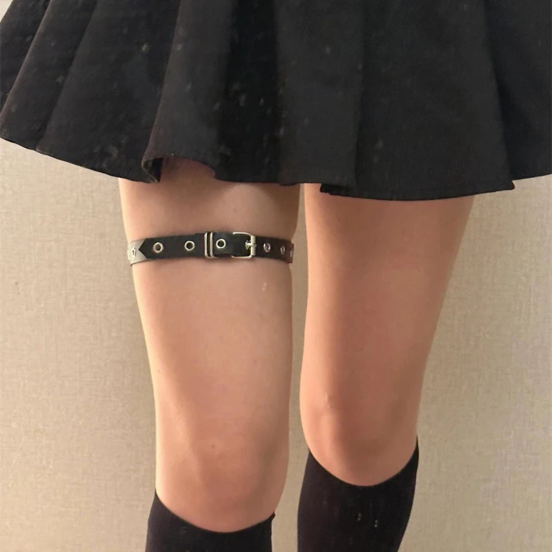 Neuer Punk-Beinring, Beinkette, Damen-Beinring-Accessoire, Beinkette, Damen-Gürtelschnalle, Beinverzierung – Detail 3