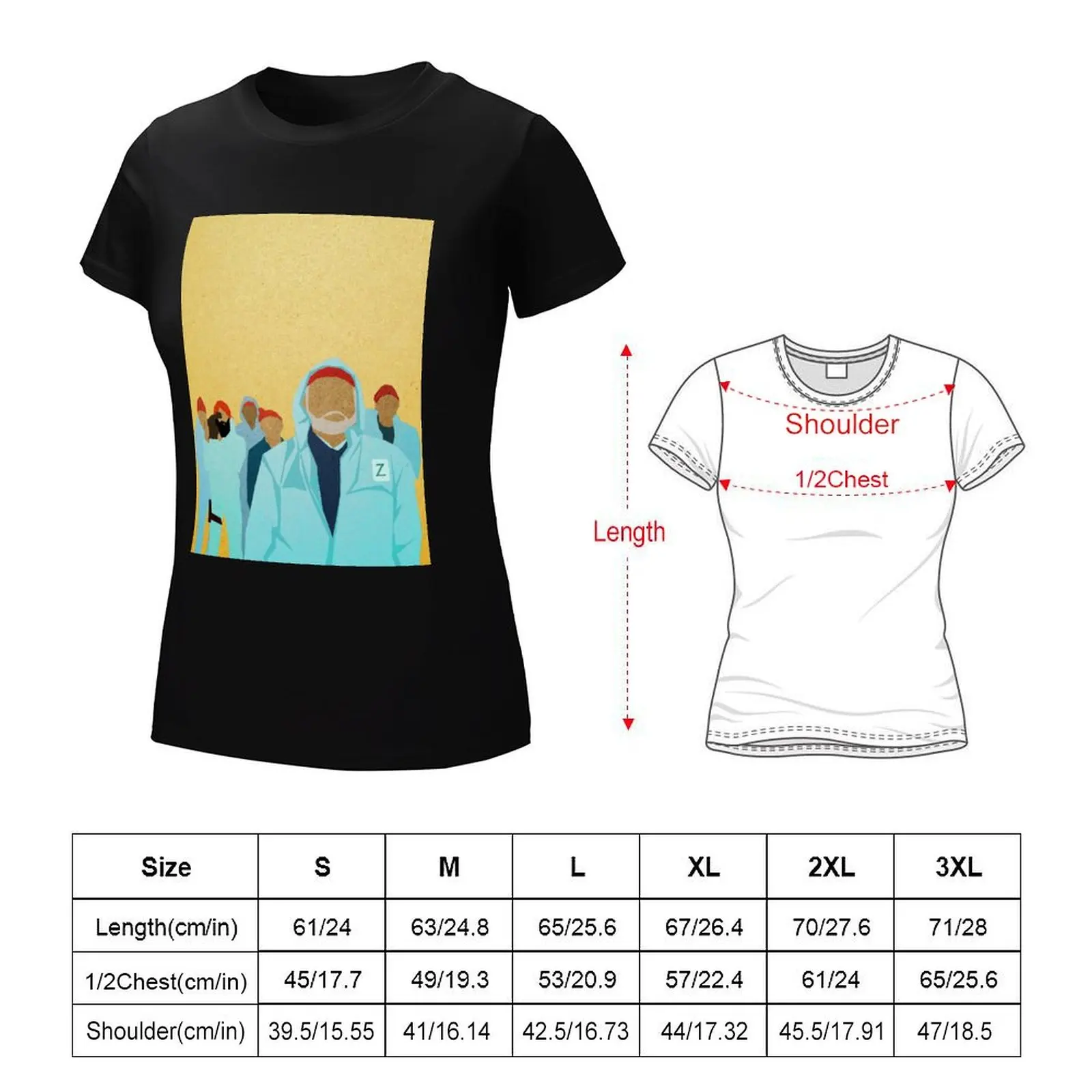 Team zissou. T-Shirt lustig plus Größe Tops niedlichen Tops Grafiken lustige T-Shirts für Frauen