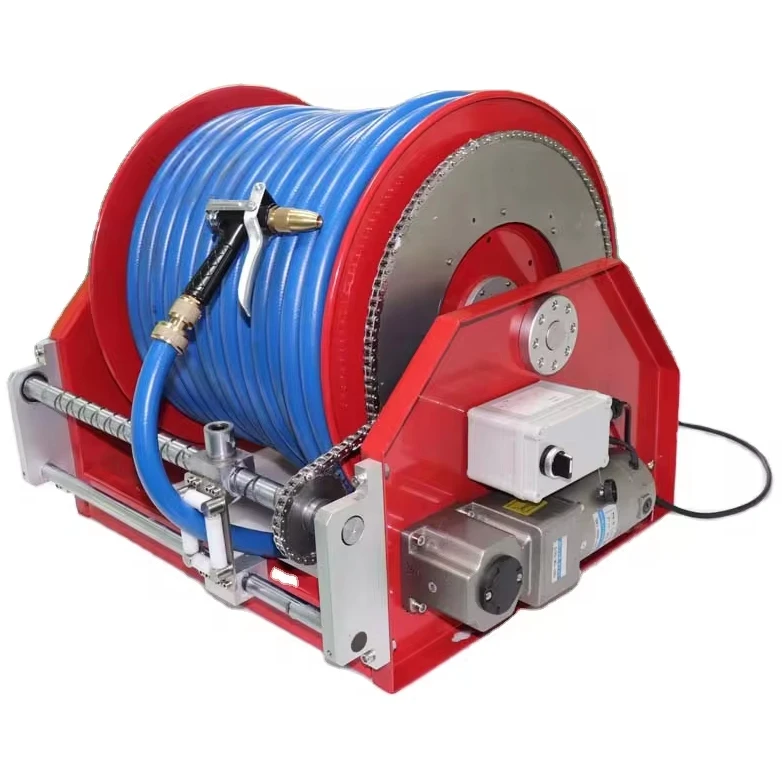 China 100m Water Reel Set Industrial Power Hose Reel With Swivel Joint