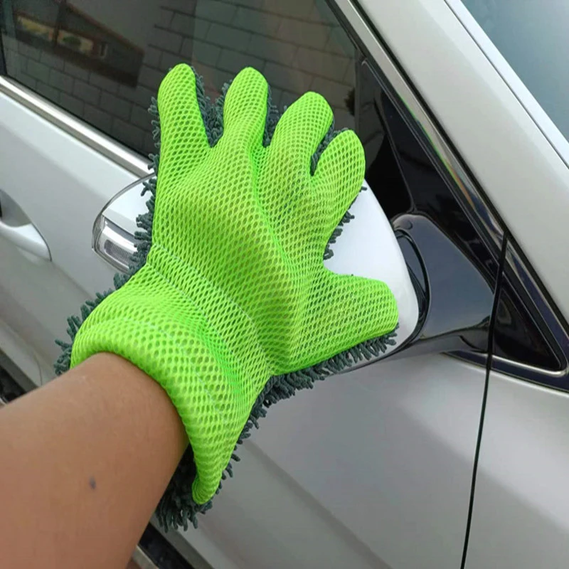 Car Washing Glove Efficient Cleaning Glove Coral Fleece Maintenance Useful Lint-free Chenille Auto Cleaning Wash Accessories