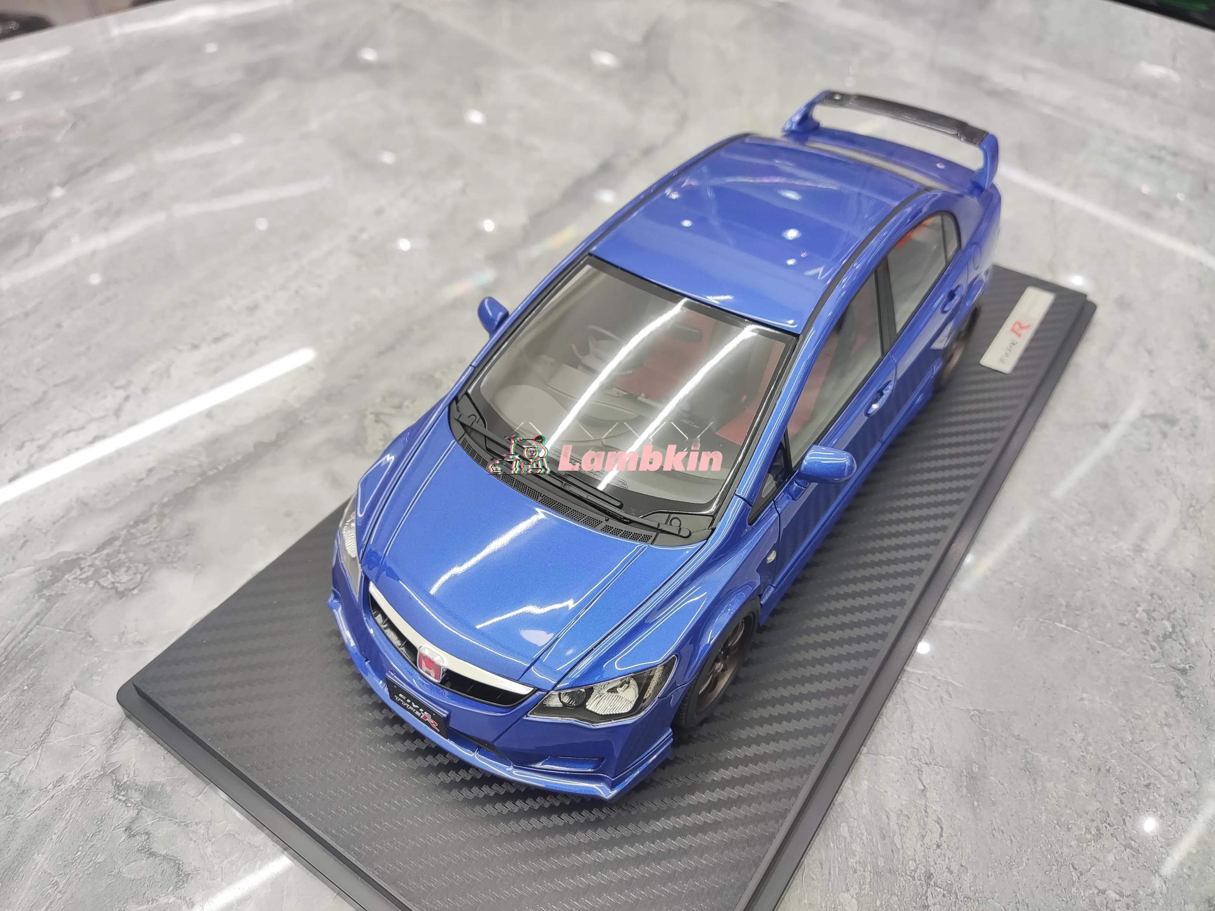 IG 1/18 For Honda CIVIC FD2 TYPE R Simulation Resin Car Model Collectible Ornament