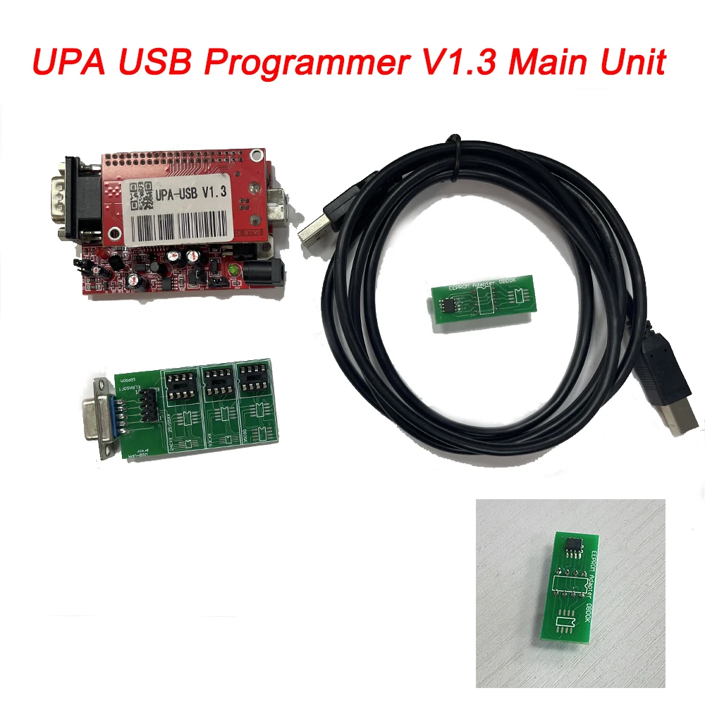 

UPA USB V1.3 Programmer Main Unit Full Set ECU Chip Tuning 1.3 Eeprom Adapter UPA Cable CAS Cable UPA USB Adapter