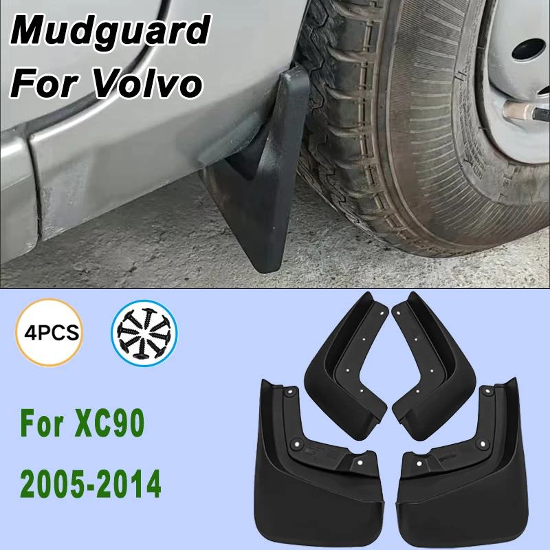 

For Volvo XC90 2005-2014 Automotive Tire Mudguard Waterproof Prevent Mud Splashing Car Mud Flaps Fender Trim 4pcs Accessories