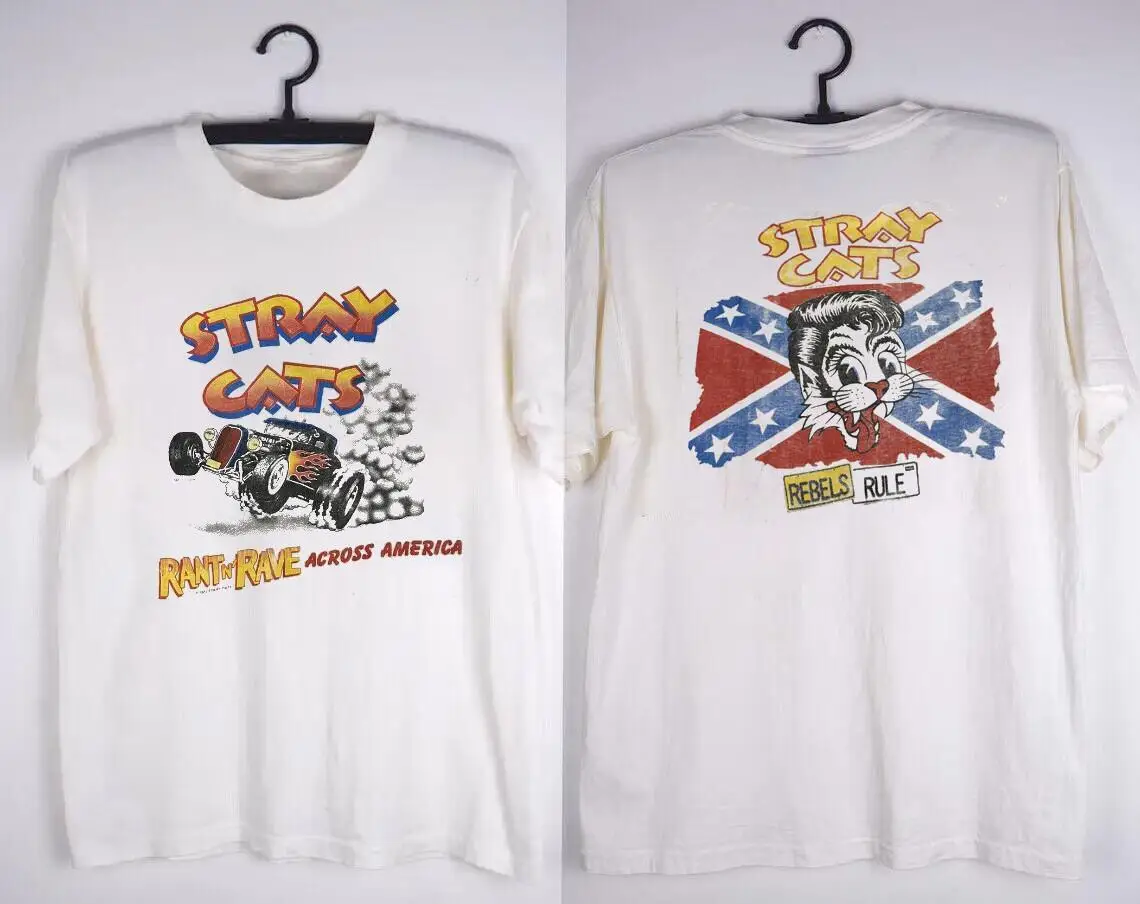 Stray Cats Shirt Stray Cats Tour Cotton White Unisex T-shirt S-5XL VN3181