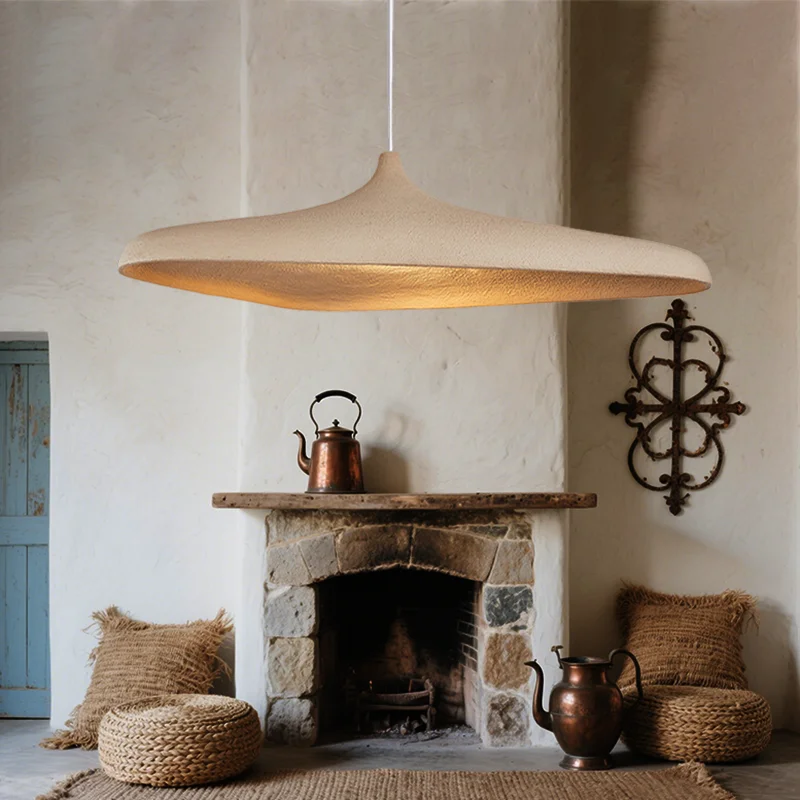 Japanese Wabi Sabi Style Pendant Lights Living Dining Room Bedroom Ceiling Chandelier Decoration Home Hanging Loft Lamps Fixture