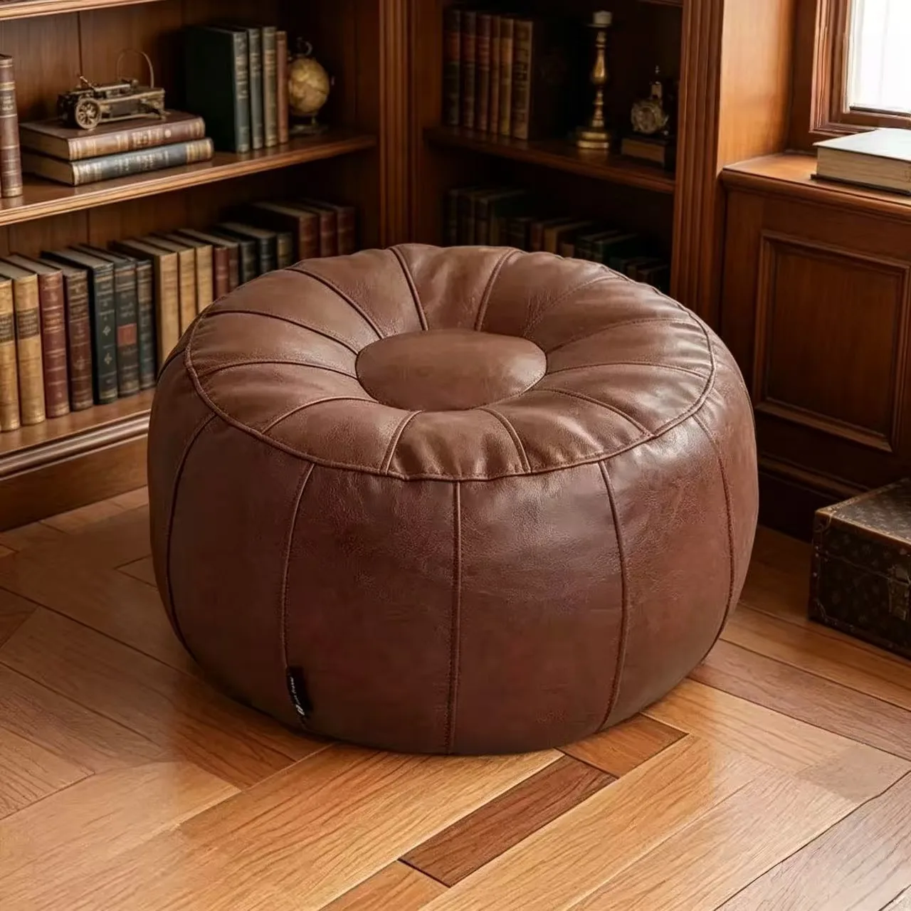 

PU Leather Unstuffed Storage Leg Bench Need to Fill Clothes Large Capacity Clothes Storage Chair Non-Slip Nordic Sofa Footstool