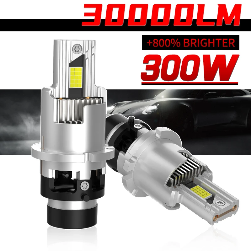 

D2S D4S LED Car Headlights D2R D4R 30000LM Canbus Auto Headlamp 12V HID Turbo Bi-LED Bulb Plug and Play Xenon Kit High Low Beam
