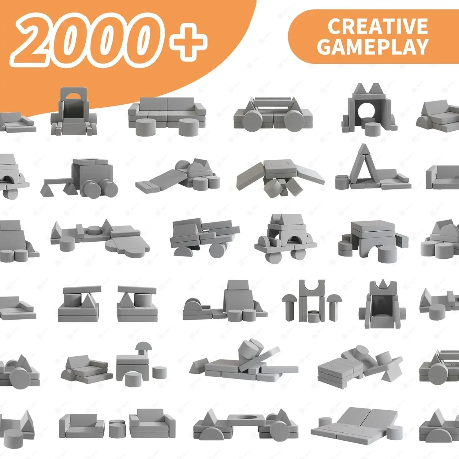 Play Couch 13PCS, modular para sala de jogos, sofá modular para meninos e meninas