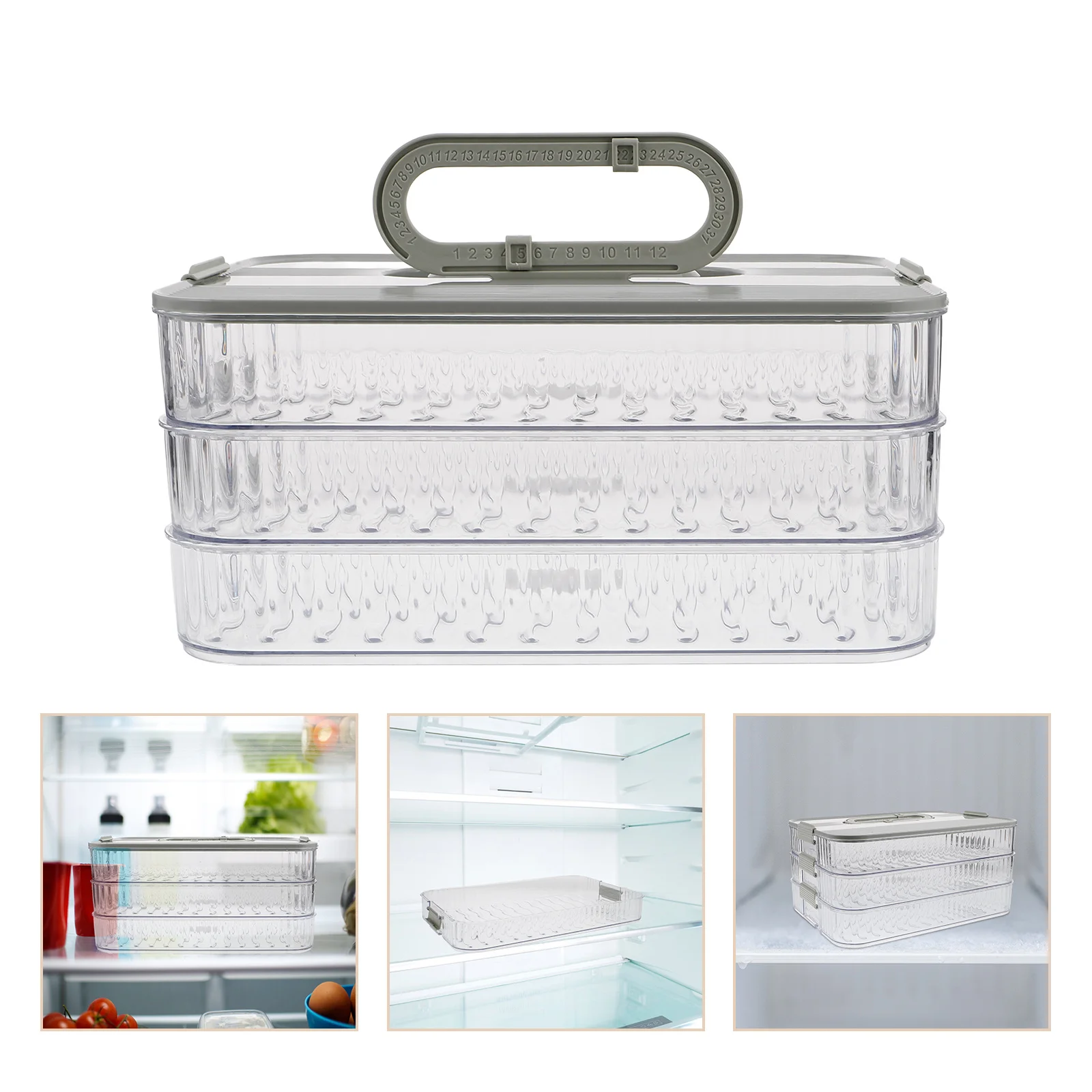 

Трехслойный контейнер для обеда, мяса, изолированный ящик для хранения продуктов для холодильника, кухонный органайзер, штабелируемые контейнеры для приготовления еды, морозильная камера