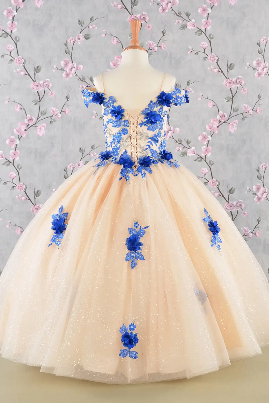 Robe de demoiselle d'honneur avec appliques pour mariage, tulle gonflé, longueur au sol, bébé princesse, fête d'anniversaire pour enfants, robe de Rhde première communion, 2024