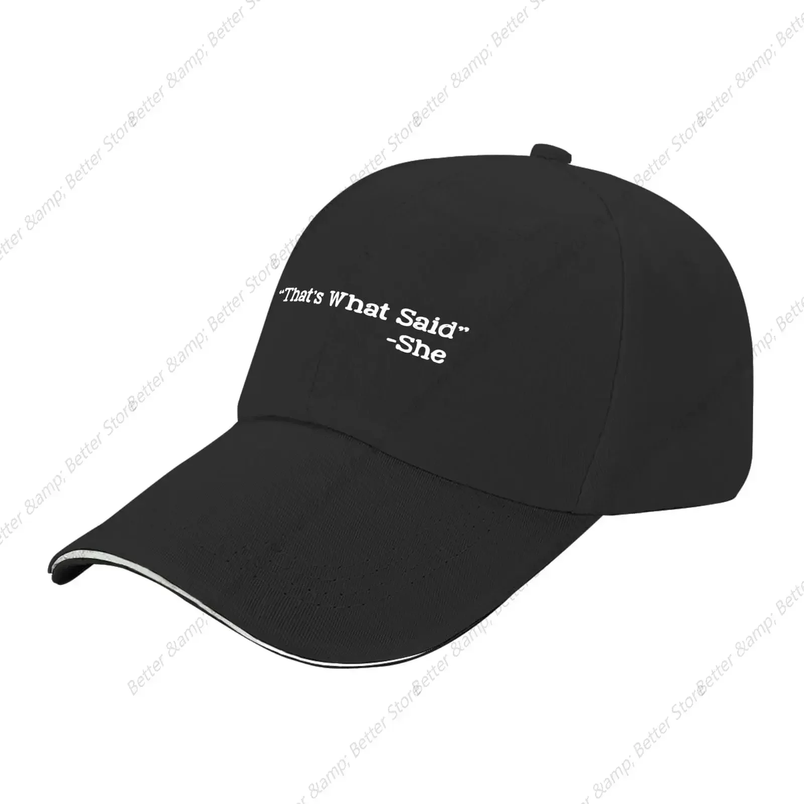 That's What Said She Hats Mens Outdoor Hat AllBlack Running Hat Men Gifts for Grandpa Baseball Caps