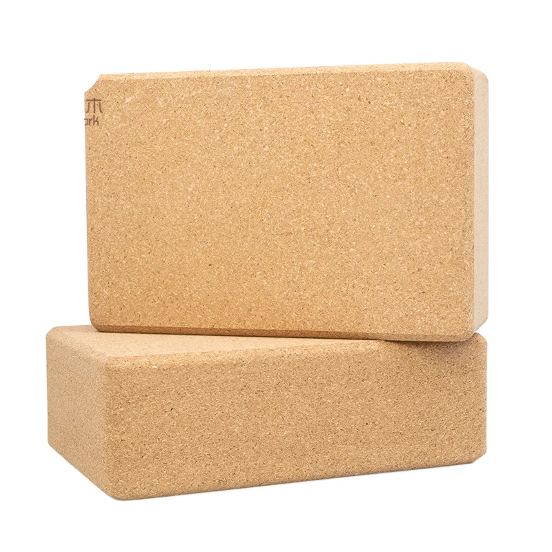 

Customized LOGO Wholesale High-Density Eco-Friendly Cork Yoga Blocks Non-Slip Natural Gymnastics Fitness Equipment Custom Logo Y