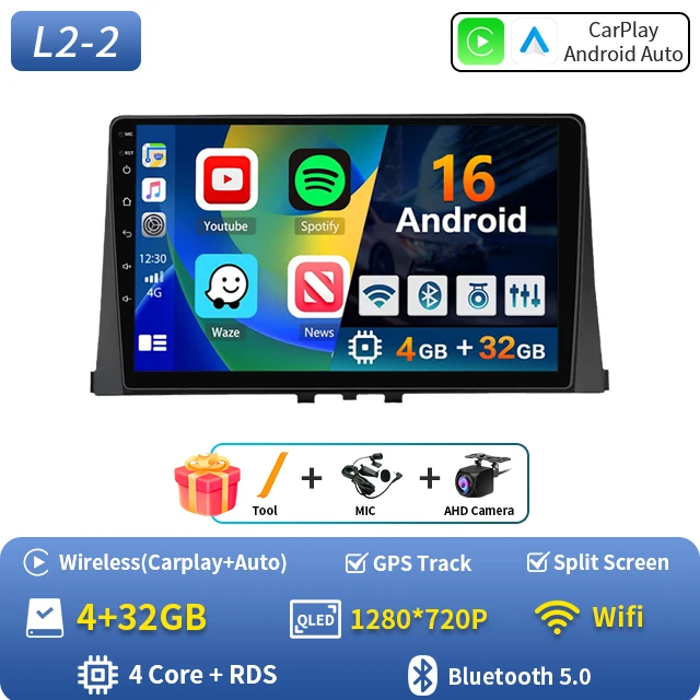 Android 16 Carplay Car Radio Stereo Multimedia Video Player For Citroen Berlingo 2019 Peugeot Partner Rifter 2020 For Opel Combo image 3