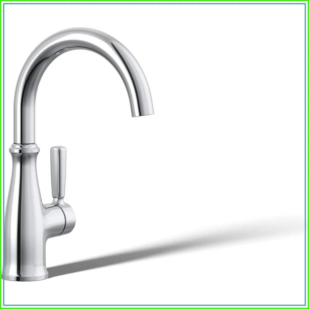 Traditional Beverage Faucet for Kitchen Sink, Polished Chrome, Single Hole, Lead-Free Brass