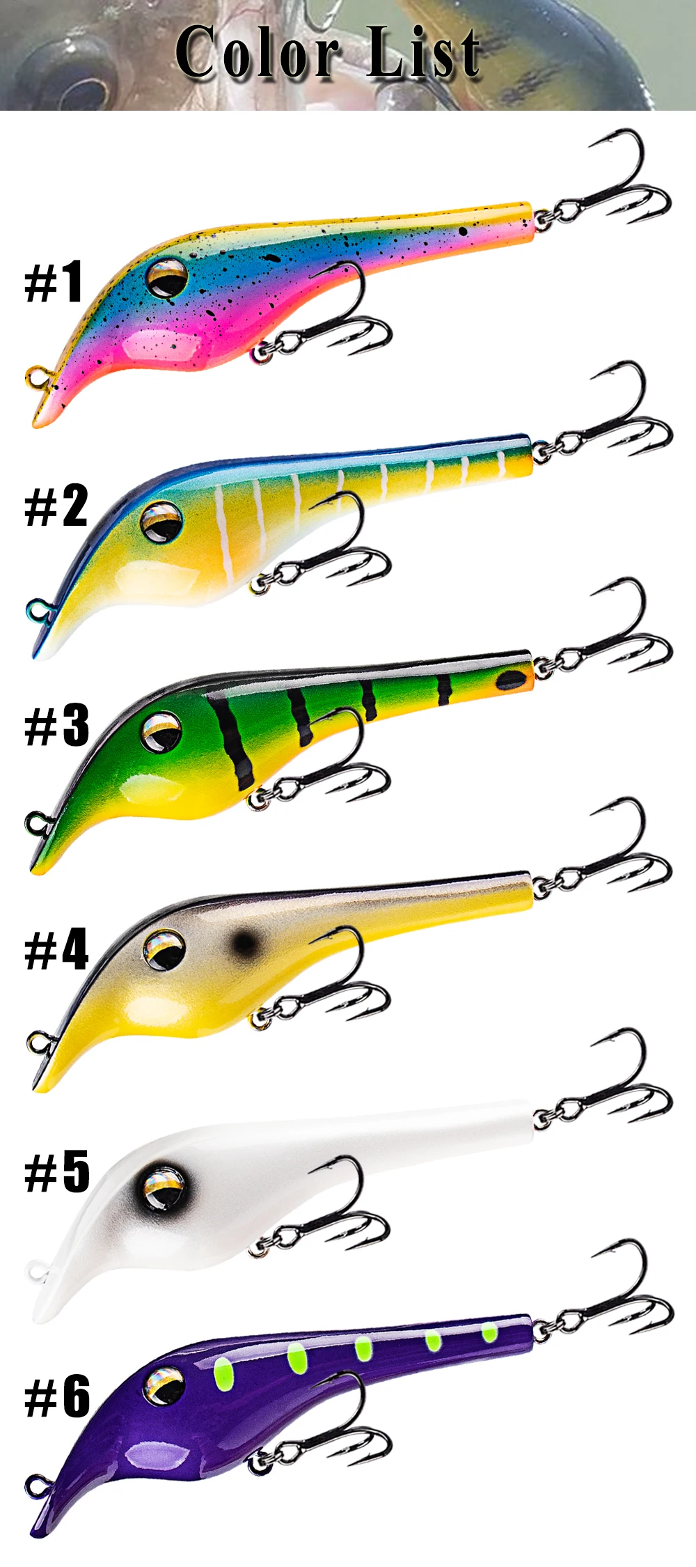 Chan's Huang 9CM Mini Sinking Jerkbait Angelköder Wobbler Schwimmender kleiner künstlicher harter Babyköder Hecht Moschus Killer Tackle – Detail 13