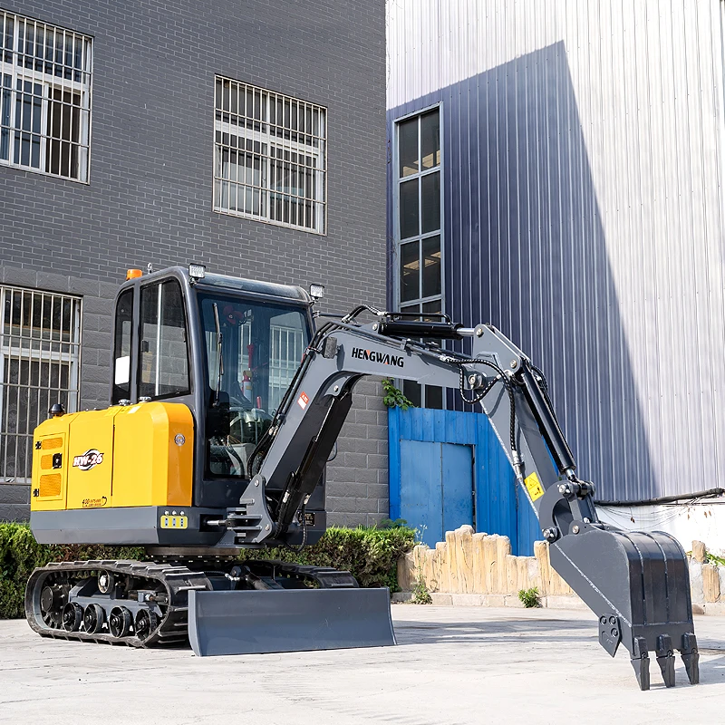 HENGWANG Mini Excavator 2.5 ton With Cab Mini Digger Hydraulic Crawler Diesel Excavator Construction Equipment China Customized