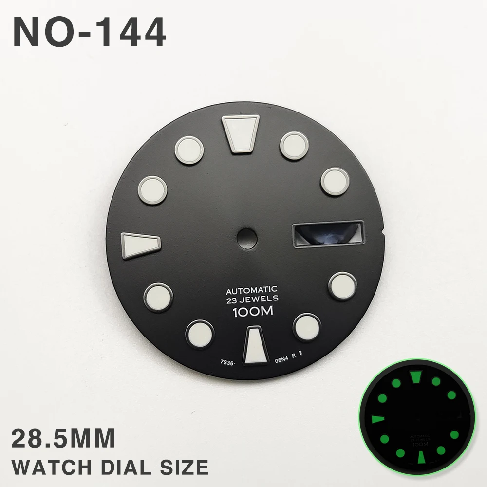 Clock Modification -28.5mm Abalone S007 Surface Modified Accessories NH36 Dial Luminous Substitute Watch Aseptic Case Literally