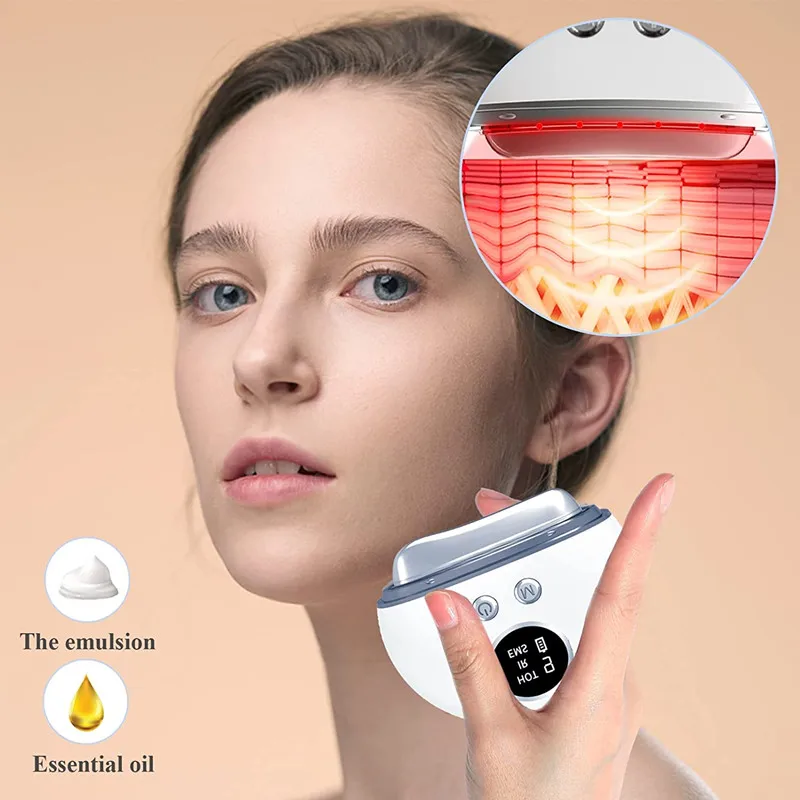 2023 New Electric Face Beauty Massager Skin Care Lifting Anti Wrinkle Vibration Scraping EMS Body Skin Rejuvenation Device