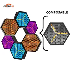 LED hexagonal retro lights can be spliced matrix light effects background lights stage lights bar running lights strobe lights