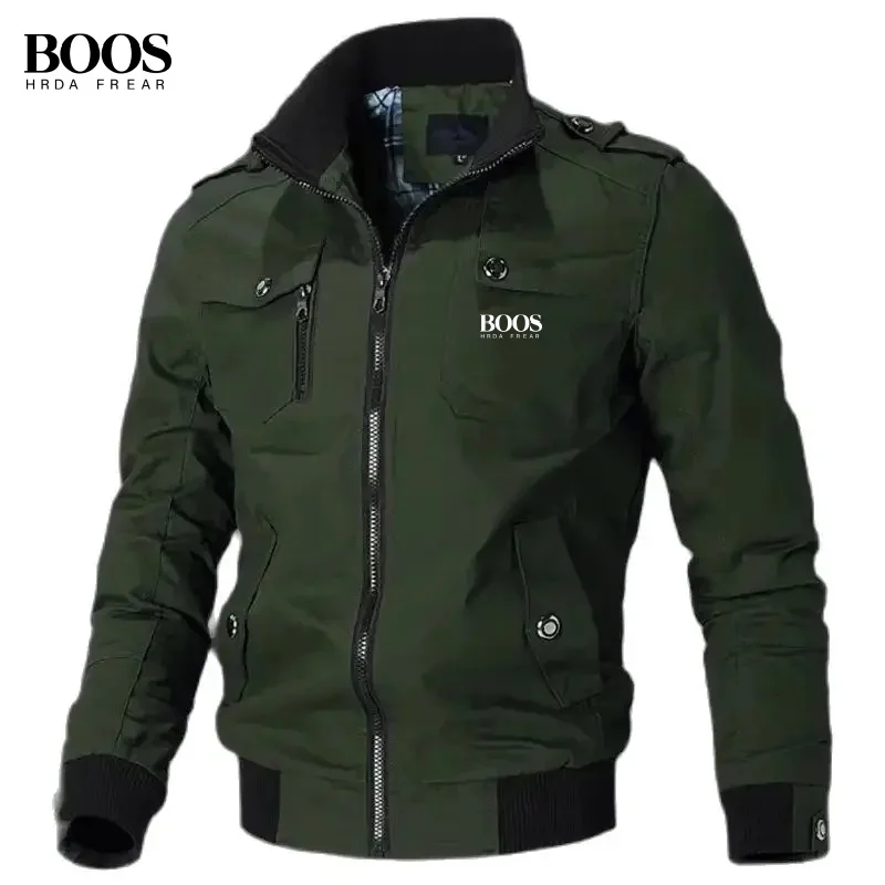 Autumn and Winter Exquisite Embroidery Pure Cotton Multifunctional Jacket Men's Coat New Baseball Jacket Men's Jacket M-5XL