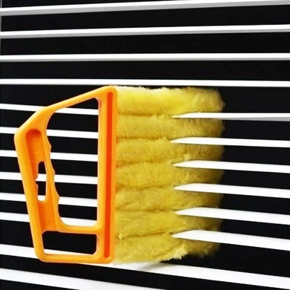 Mini Blinds Cleaner Shutters, Curtain Brush Dust Remover with 7 Removable Microfiber Sleeves, Air Conditioning, Car Vents, Fan