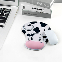 1PC Mouse Pad Cow Ergonomic Mouse Pad with Wrist Support Non-Slip Rubber Base Mouse Pad with Wrist Support for Computer
