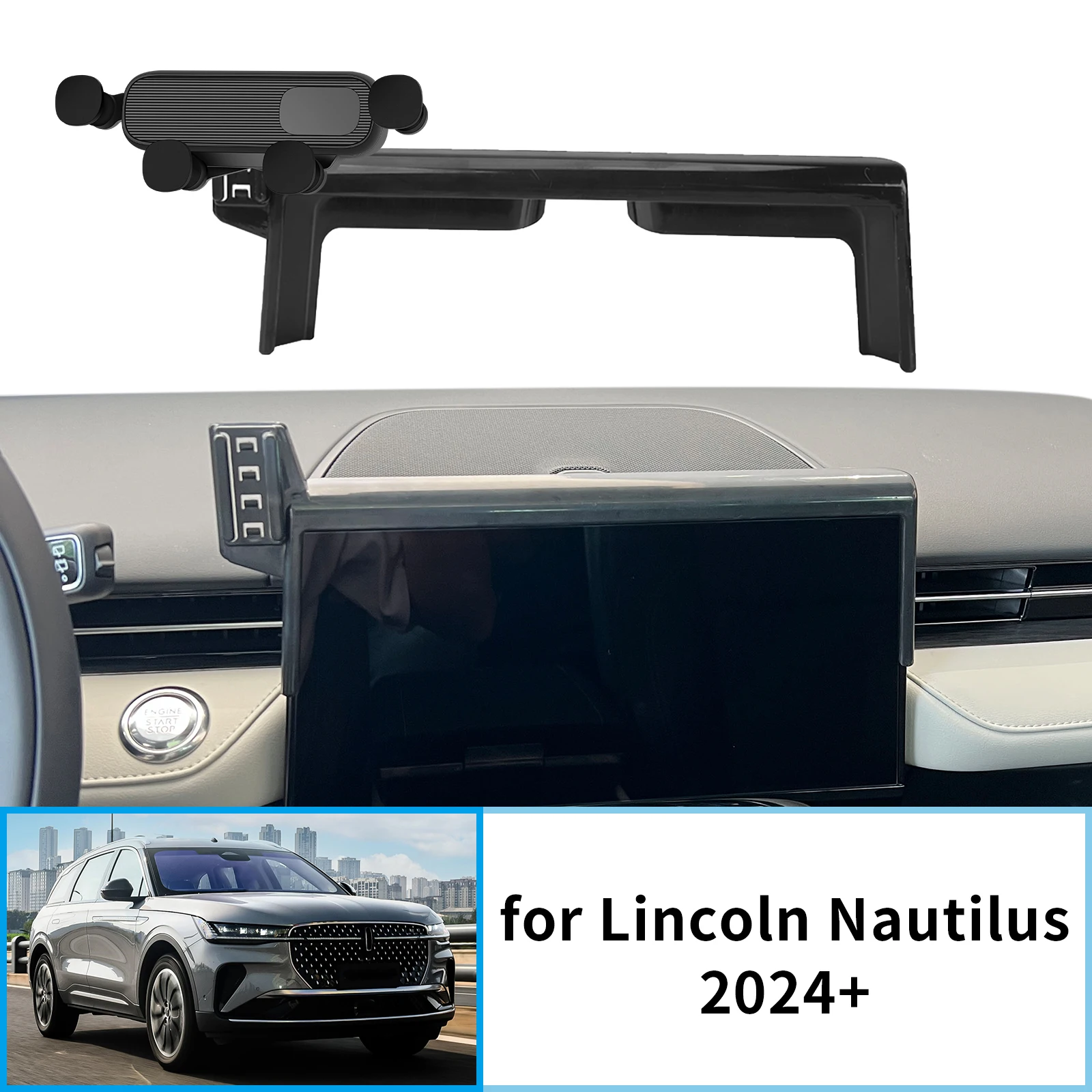 

Car Mobile Phone Holder for Lincoln Nautilus 2024 2025 GPS Bracket Navigation Stand Auto Accessories