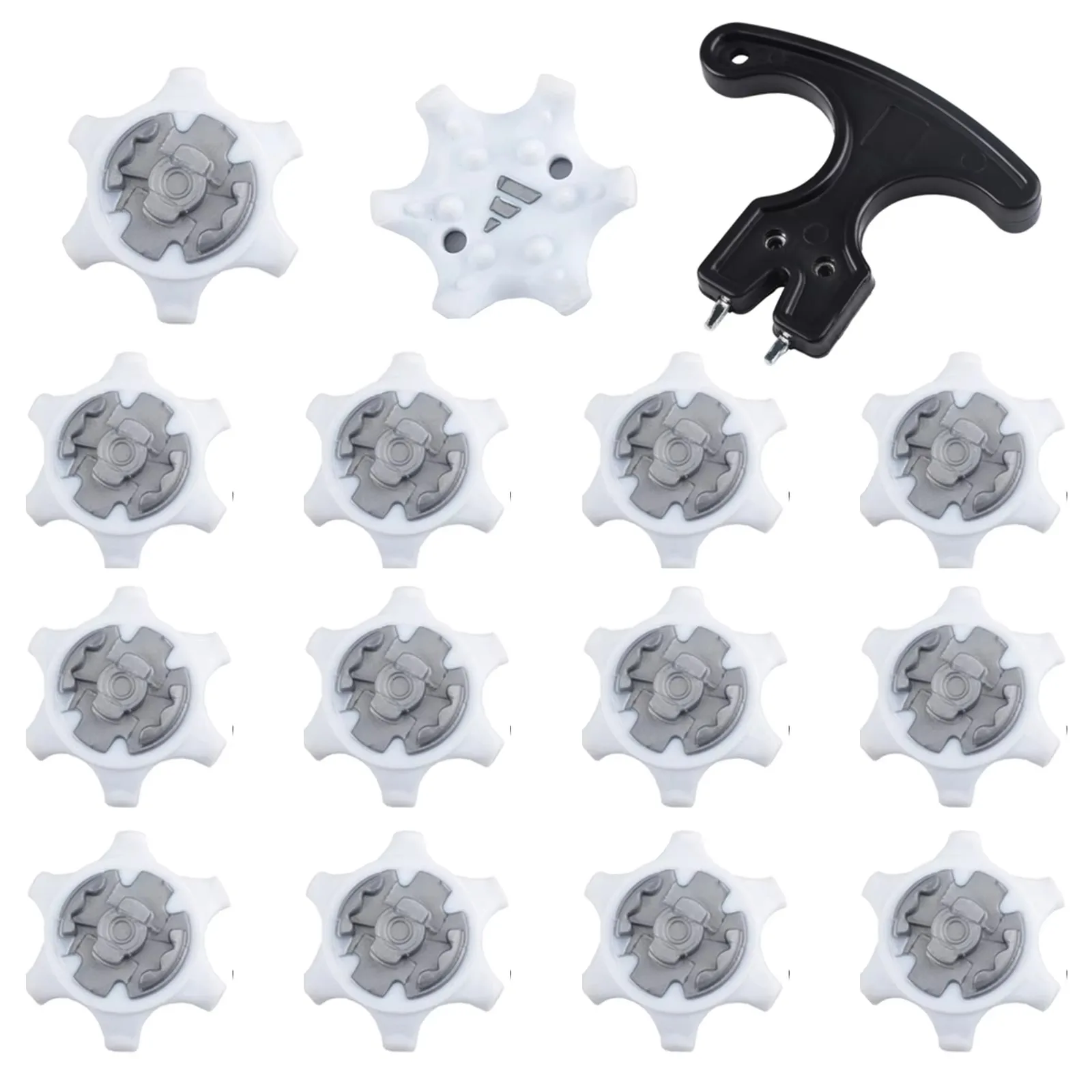 14Pcs/Set Golf Shoe Studs Quick-twist Replacement Studs for Pin Systems Durable and Ultra-thin Golf Shoe Studs Golf Accessories