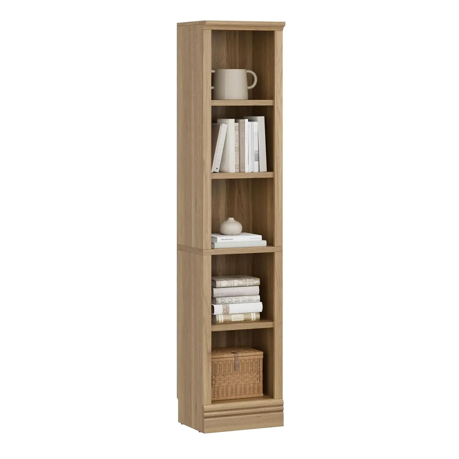Narrow 5-Tier Adjustable Bookshelf 72.5