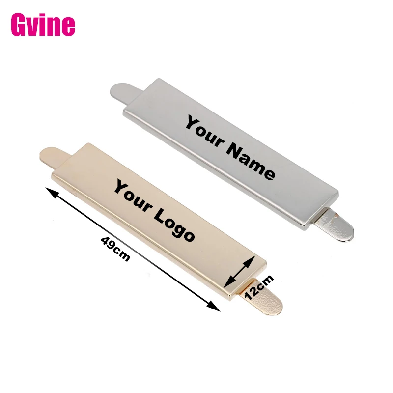 

49x12mm Rectangle Metal Label Tag Handmade Nameplate Decorative Label Buckle for Clothing Bag Hardware DIY Accessories