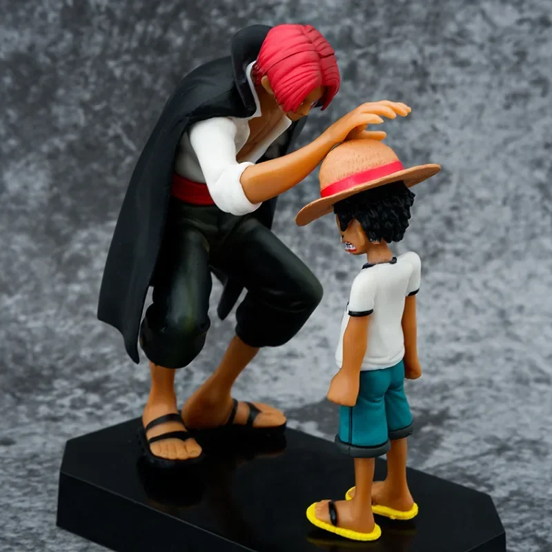 18cm One Piece Hat Luffy Anime Figure Four Emperors Shanks Straw Action Figure Collection Boys Statue Model Toys Gifts Ornaments