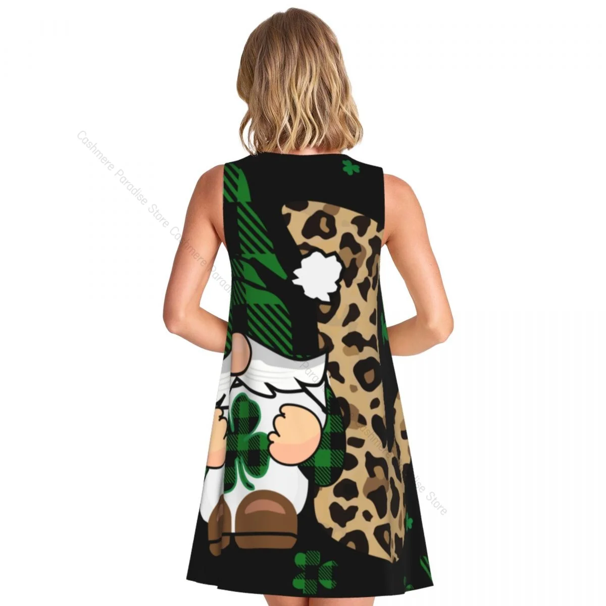 Robes d'été pour femmes, t-shirt de plage, sans manches, Lucky Love Gnome, saint-Patrick, décontracté, ample, débardeur, 2025