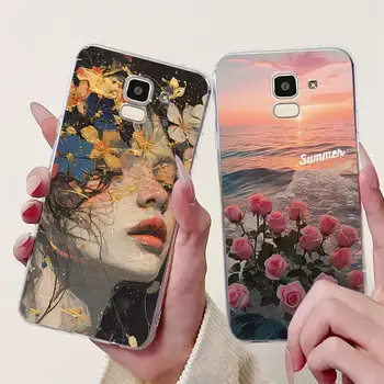 Průhledný kryt pro Samsung J6 2018 SM-J600F Roztomilý módní vtipný malovaný zadní kryt pro Samsung Galaxy J6 2018 Pouzdro na telefon J600G J600FN 10 nejlepší prodej Náhradní displej Samsung - №2