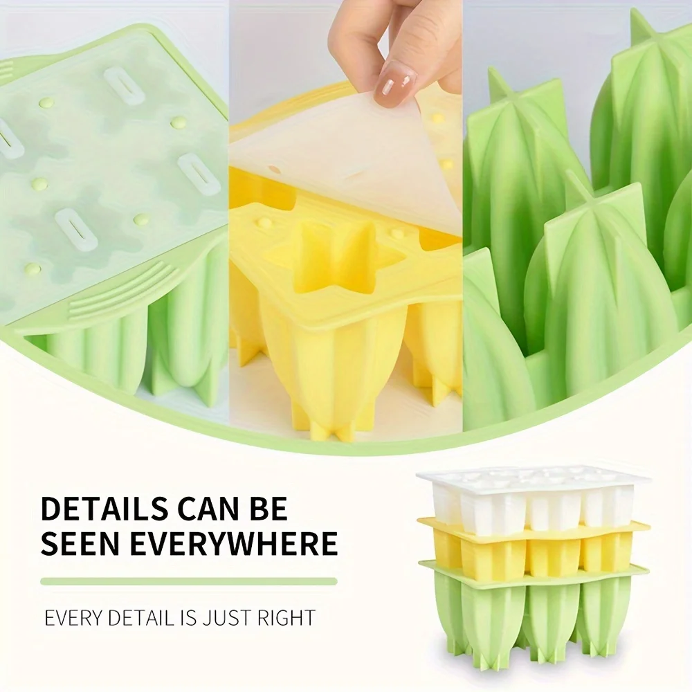 1pcs, Popsicle Mold, Creative Popsicle Mold, Silicone Popsicle Mold, Ice Cream Mold,  Ice Cube Box, Household Popsicle Mold, Saf