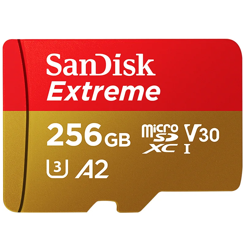 Sandisk-カメラとドローン用のエクストリームメモリーカード,tfカード,u3 a2,512GB, 32GB, 64GB, 128GB, 256GB,送料無料