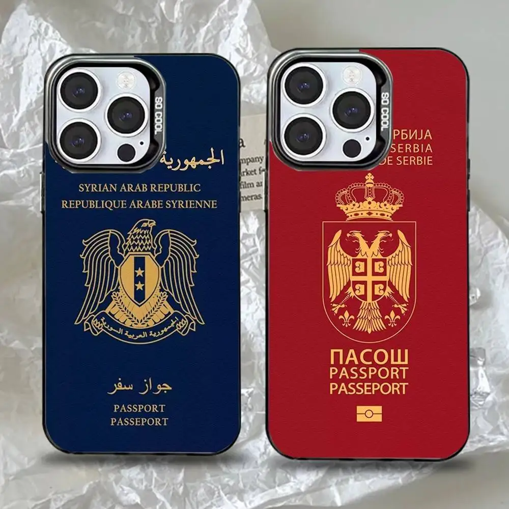 

Passports of various countries Phone Case For iPhone 16,15,14,13,12,11,Pro,Max,Plus,Mini,XS,SE Anti Fall Black Matte Hard Bumper