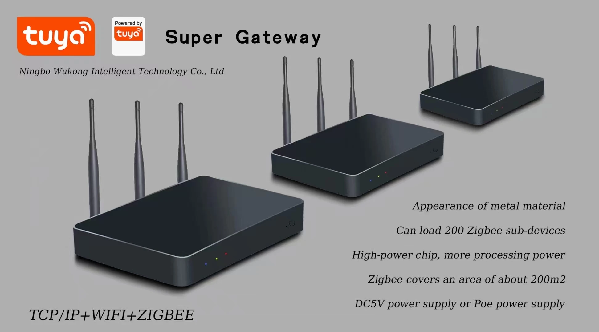 Tuya Zigbee Hub with Antenna, Smart Home Bridge, Wifi Wired Gateway with Network Cable, Smart Life App to Control Zigbee Devices