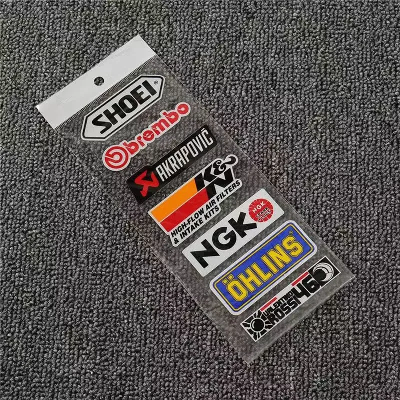 Motorcycle Sticker Sponsor SHOEI NGK Reflective Sticker Motorcycle Helmet Sticker Body Scratch Sticker Car Parts