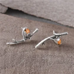 2024 New Lovely Singing Bird Stud Earrings Jewelry