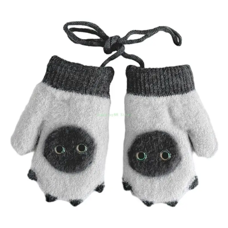 

Y4UD Neck Fingerless Gloves Soft & Warm Infant Gloves Durable for Outdoor Activities