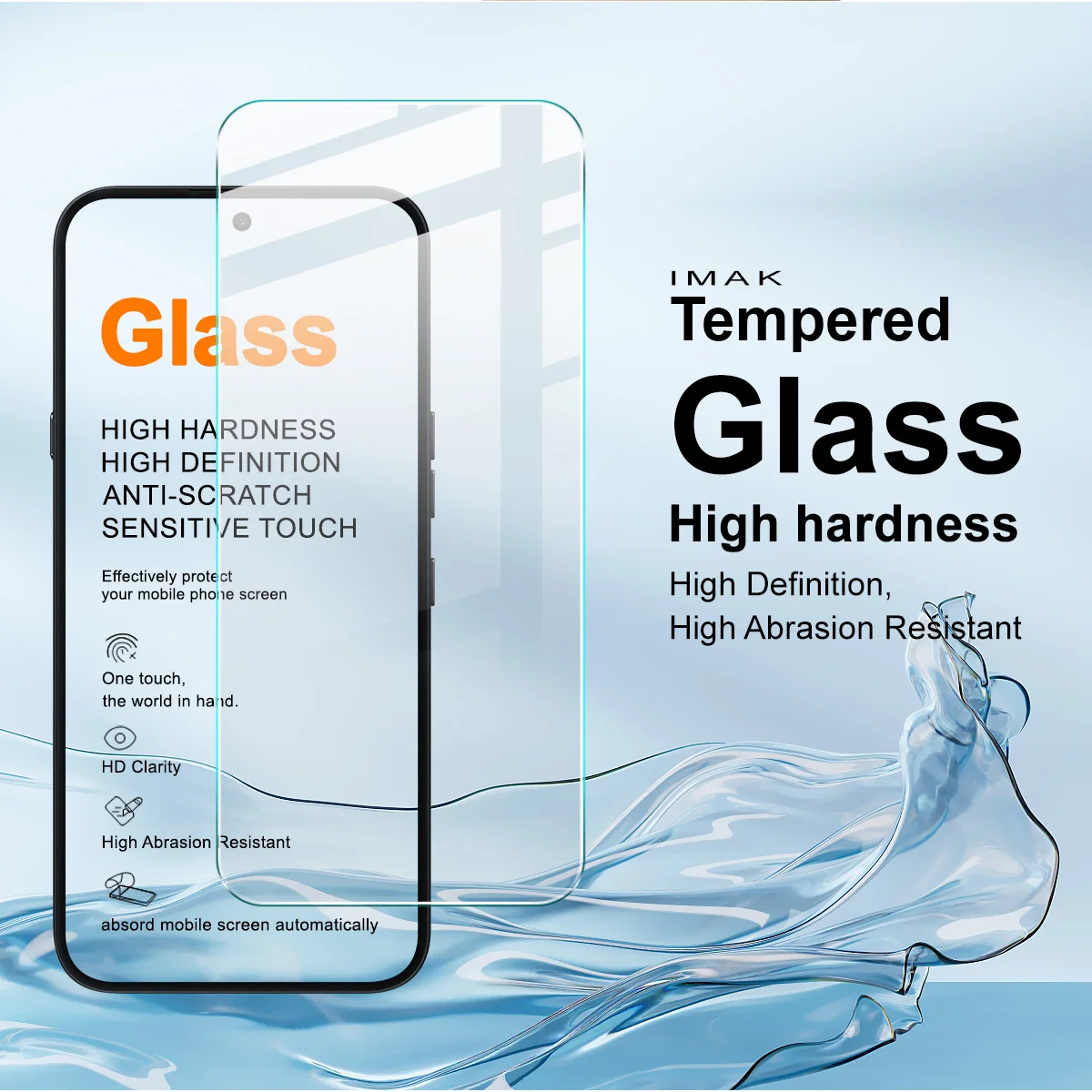 IMAK H Tempered Glass for Nothing Phone 4a Pro 5G Screen Protector Film Support Fingerprint