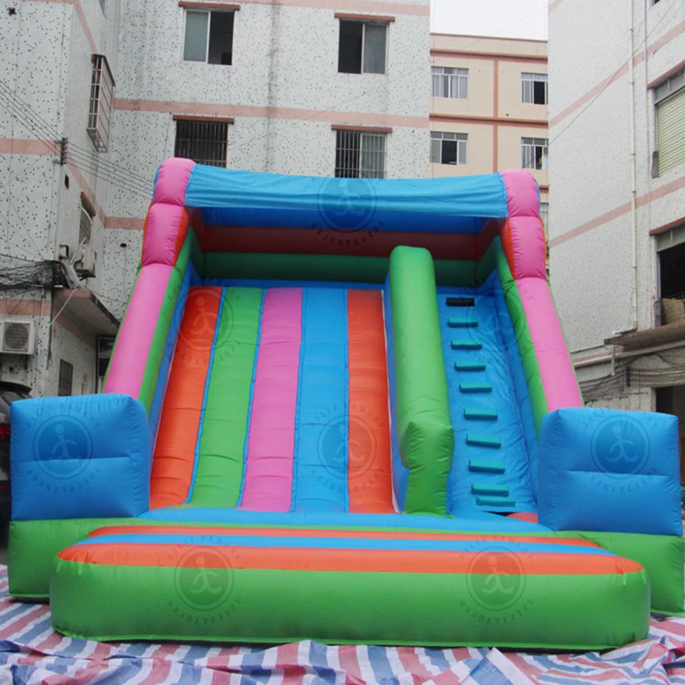 Double slide children's outdoor inflatable slide castle, inflatable obstacle slide castle