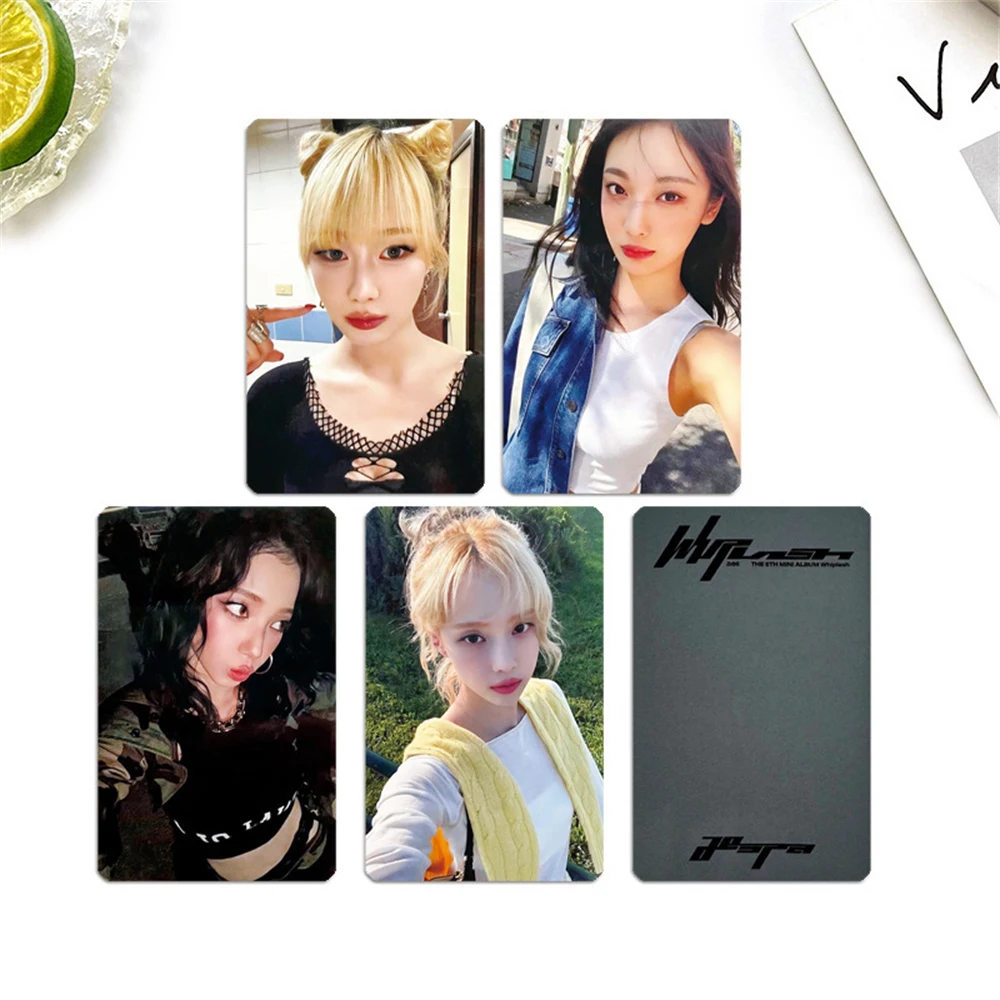 4Pcs/Set KPOP Whiplash Album Photocards GISELLE NINGNING WINTER KARINA Selfie Postcard Double-Sided Lomo Cards Fans Collection