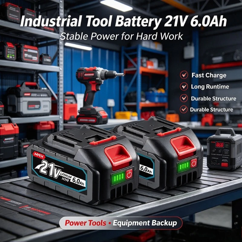 21V Rechargeable Lithium Ion Battery Compatible with 18V B Series Power Tools - Electric Saw Angle Grinder Impact Wrench