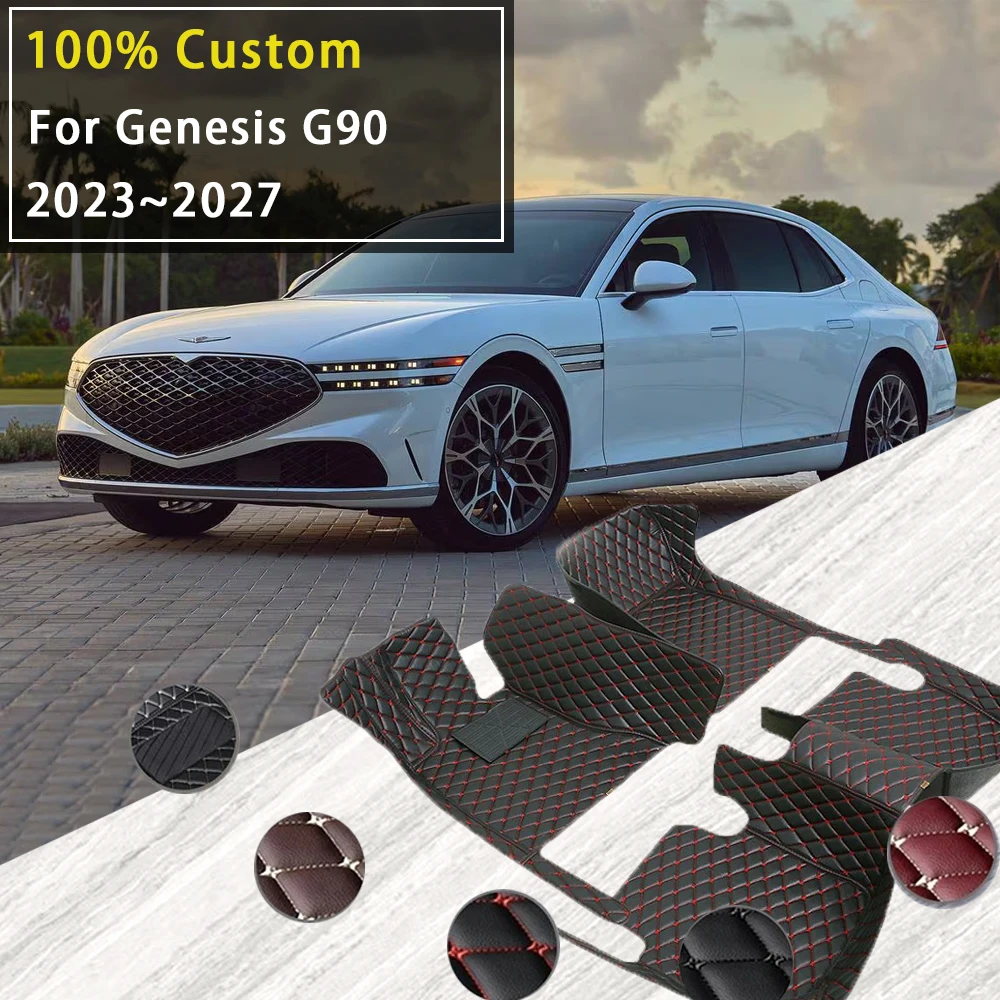 Car Floor Mats For Genesis G90 2023~2027 5seat Waterproof Dirt-resistant Pads Foot Carpets Floor Covers Auto Accessories 2026