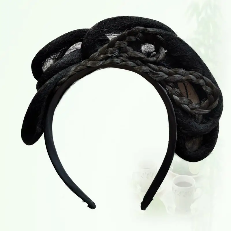 Lige 明王朝ヘアバンド コスプレウィッグ |   オールインワンバンズ |   初心者向けのプレスタイル |   簡単クリップオン漢服コスチュームヘアピースセット