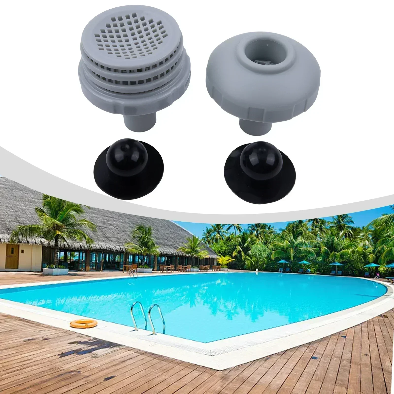 

For INTEX 32mm Swimming Pool Screen Inlet Nozzle Hose Connection 1.25 Inch Pool Entrance Filters Connection Replacement Kit