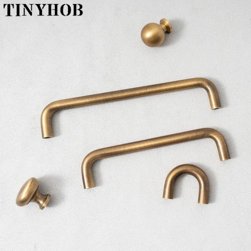 Minimalism Bronze Furniture Handles Wardrobe Kitchen Cupboard Cloakroom Bedside Small Cabinet Handle Decorative Knob